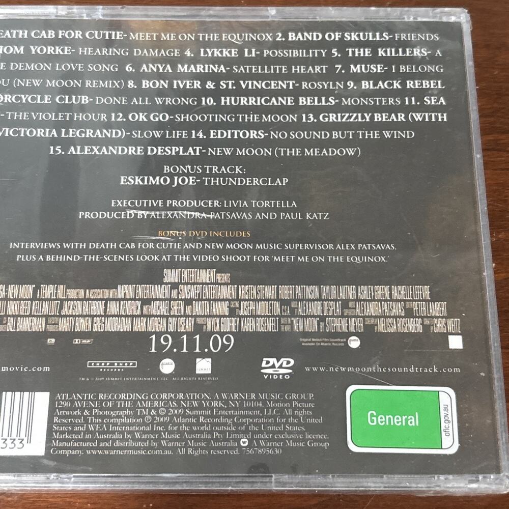 Twilight New Moon Movie Soundtrack CD Plus DVD New Sealed - Picture 4 of 8